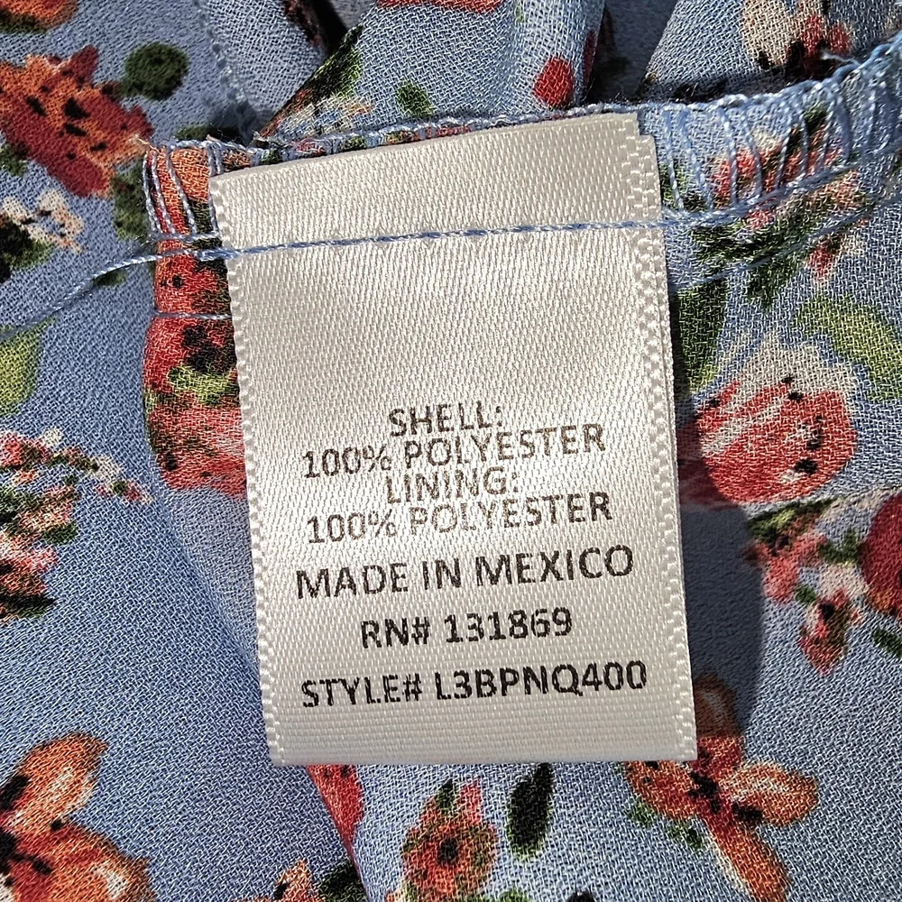 NWT allison + kelly Long Sleeve Dress w/built-in Shorts Floral Blue Casual - Sz6